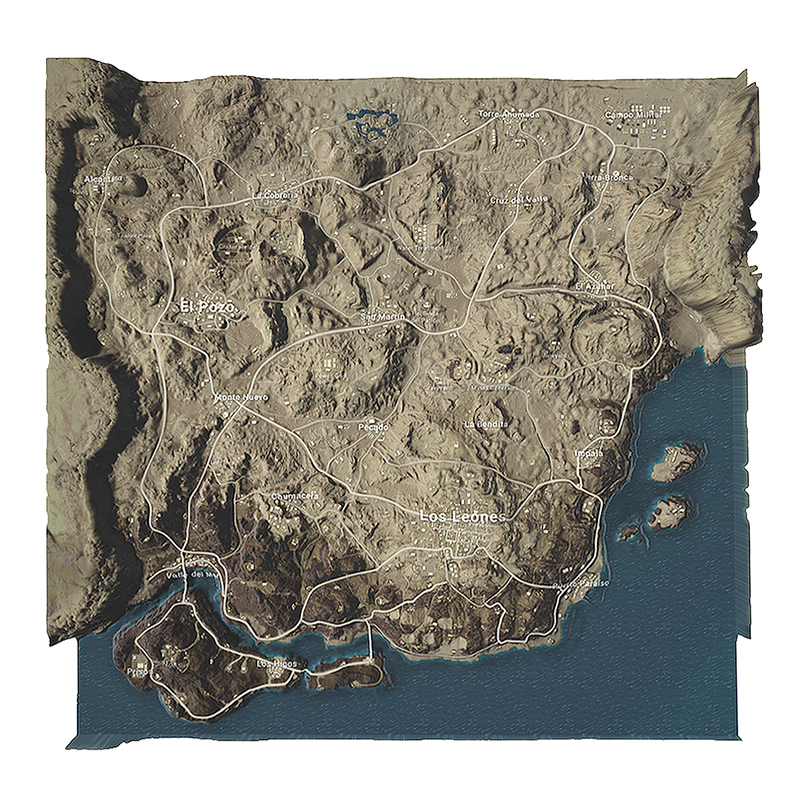 Map in the game PUBG: Mirama