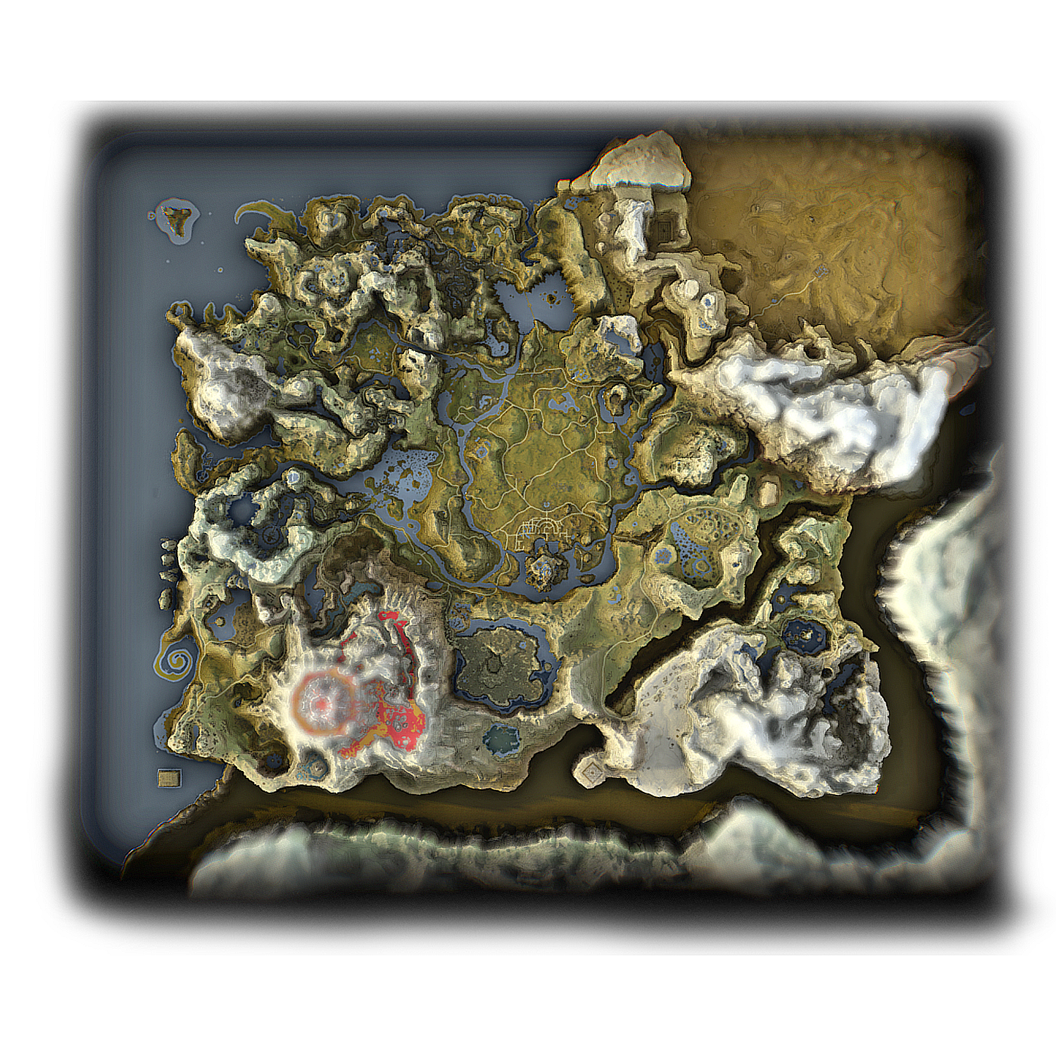 Map of the game "Zelda: Breath of the Wild": Kingdom of Helaru