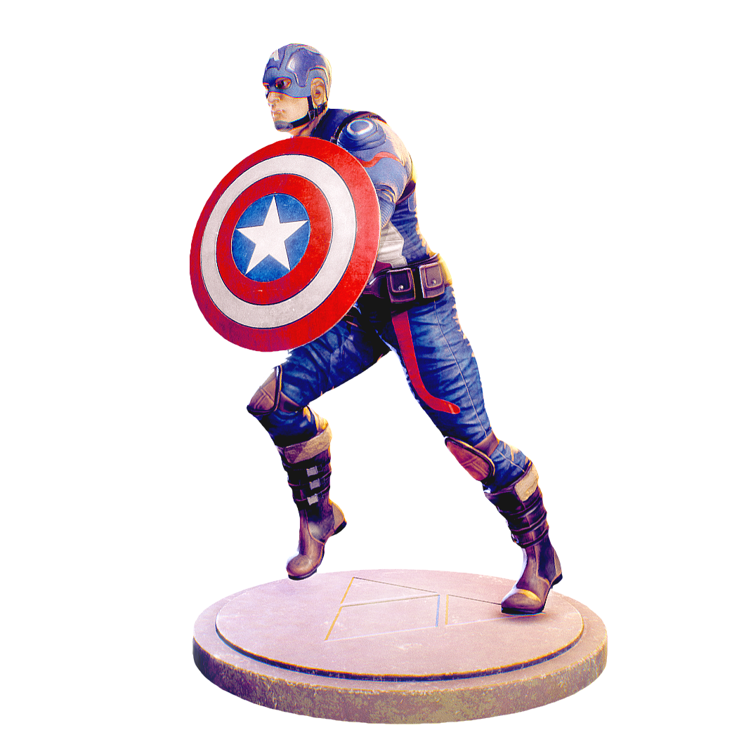 Character in the game "Marvel Avengers": Captain America Steven Rogers