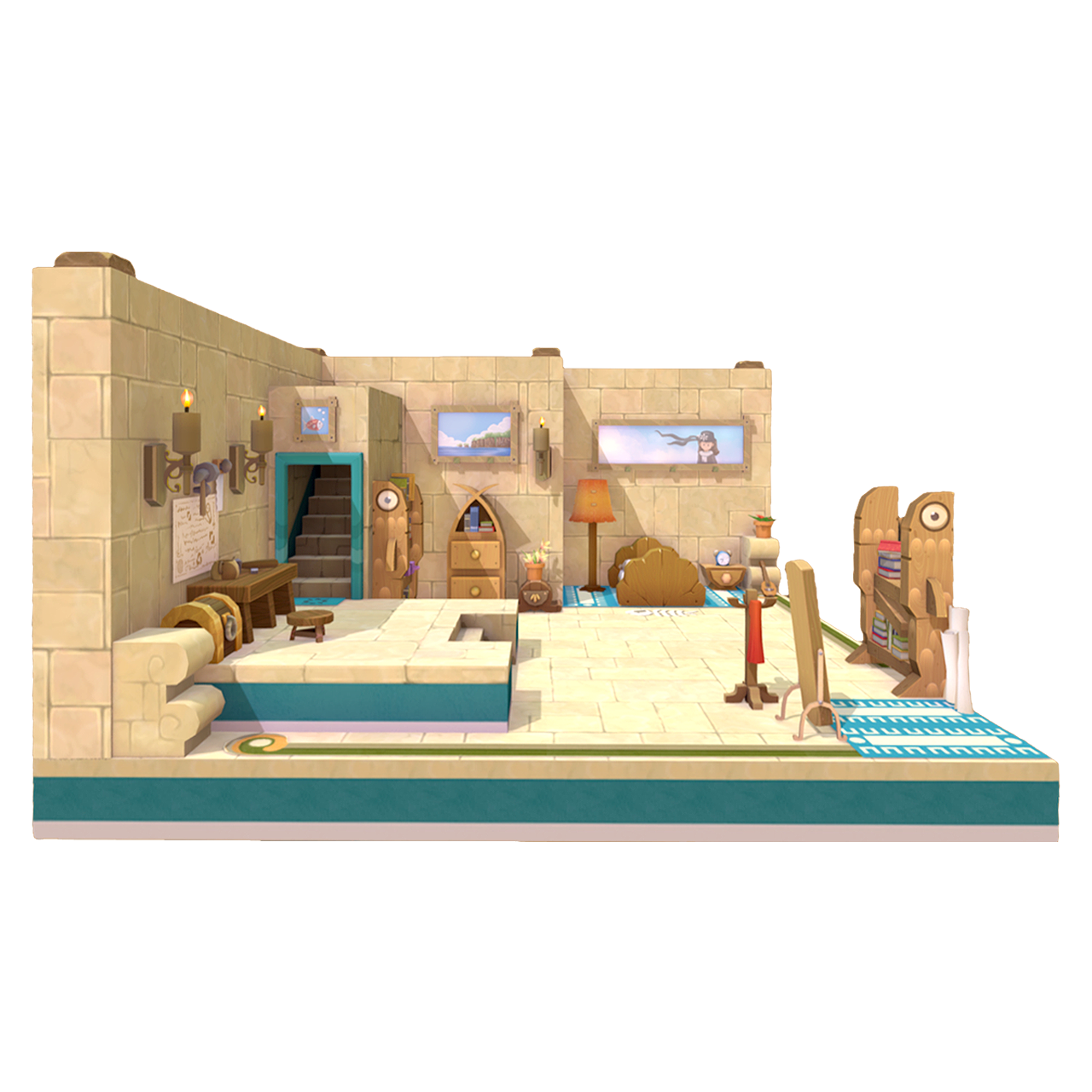 Scene in the game "DOFUS": Desert style hut