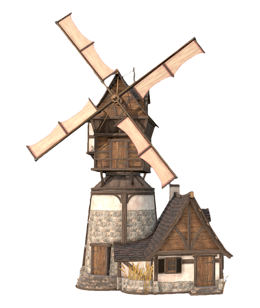 Architecture in the game The Witcher III: Windmills in the Willon Country