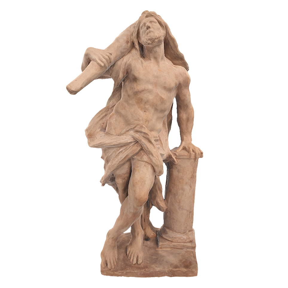 Hercules carrying a stick on his shoulder