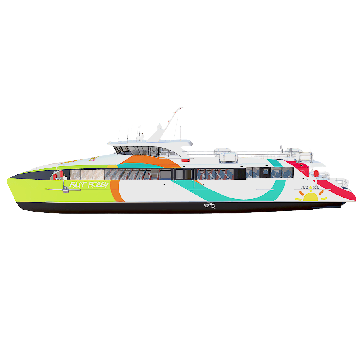 High speed catamaran ferry
