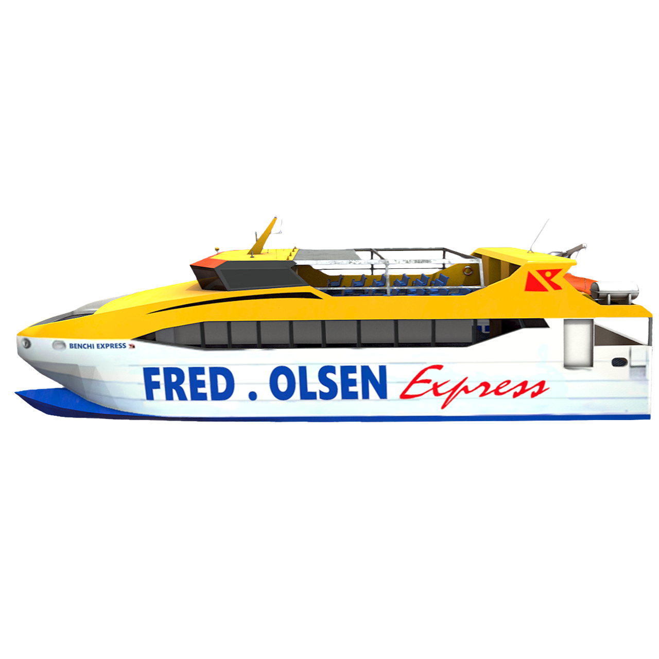 3D model of high-speed catamaran ferry