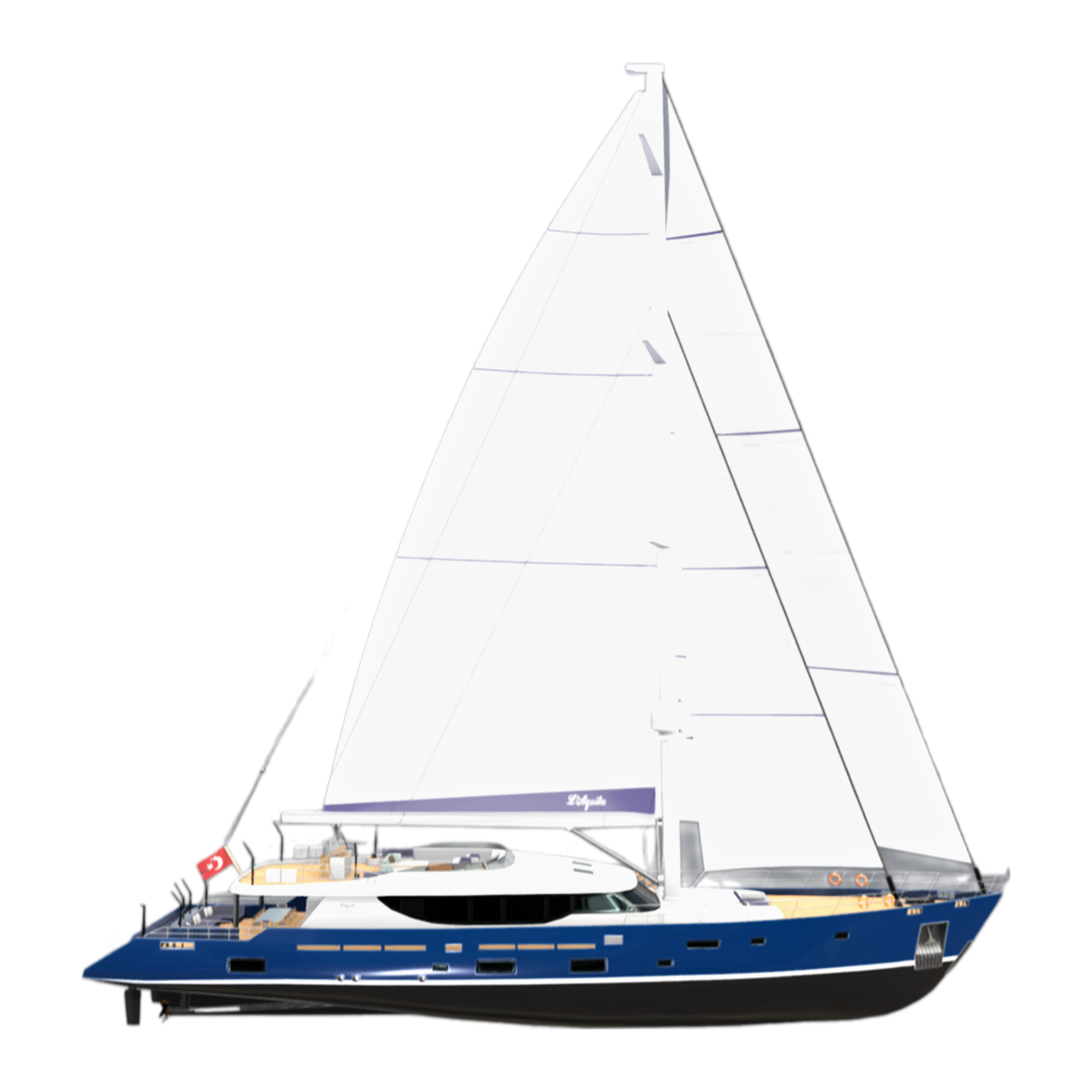 Modern light boat 3D model