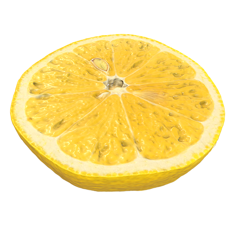Cut open lemon
