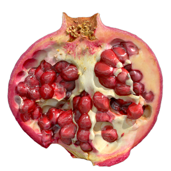 Peel open pomegranate