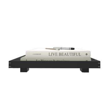 Single layer storage low table with books