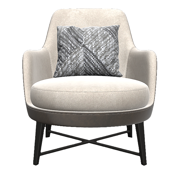 European style minimalist fabric sofa chair