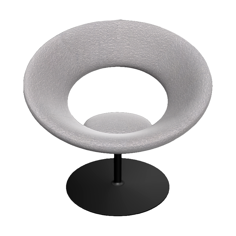 French hollow design fabric swivel chair