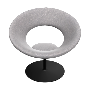 French hollow design fabric swivel chair