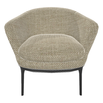 Italian classical style cotton velvet fabric armchair