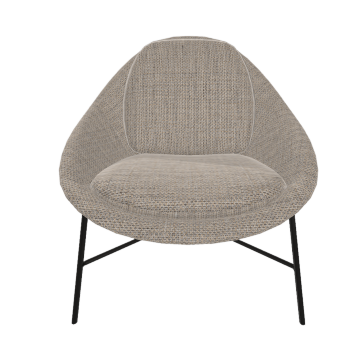 European style minimalist cotton velvet fabric backrest chair