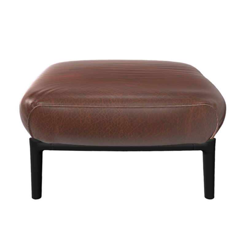 American old school genuine leather footstool