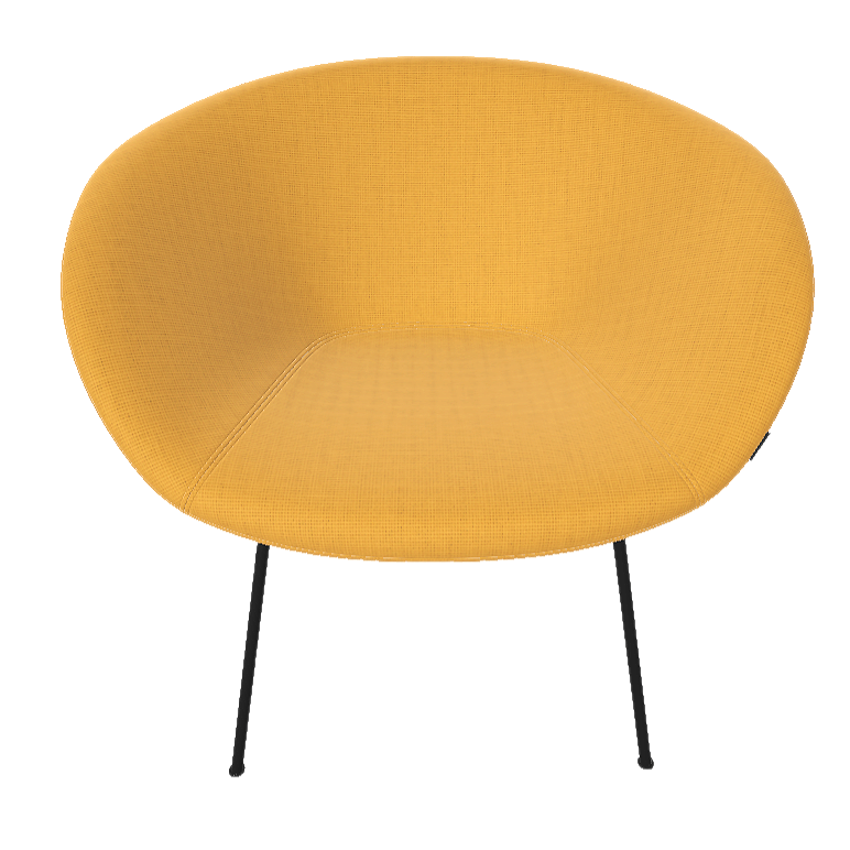 European style minimalist orange fabric chair