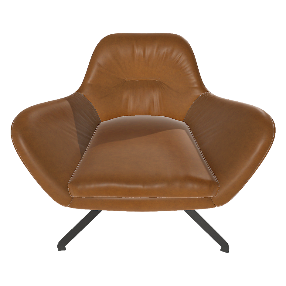 American classical style leather swivel chair