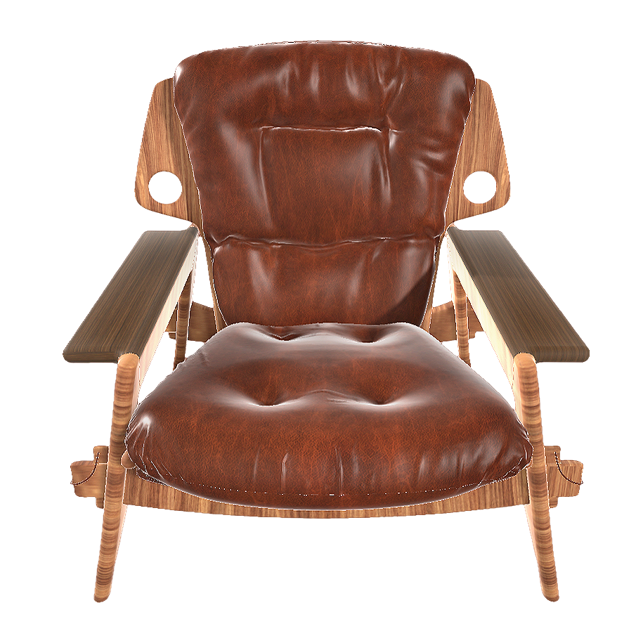 American classic style old-fashioned leather lounge chair