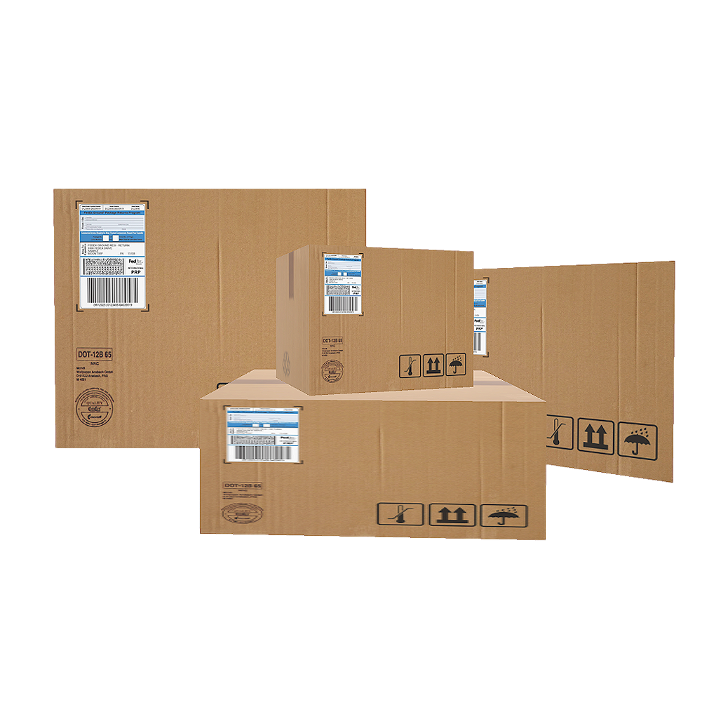 A pile of cardboard boxes