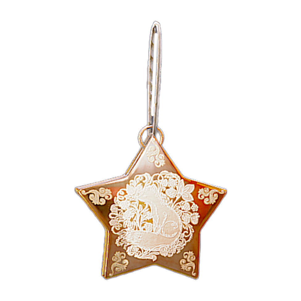 Christmas star shaped ornament
