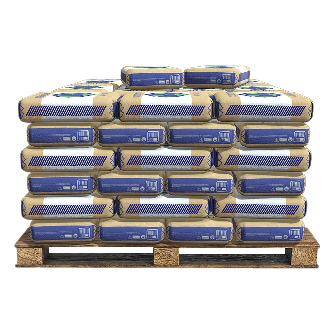 3D model of cement building materials