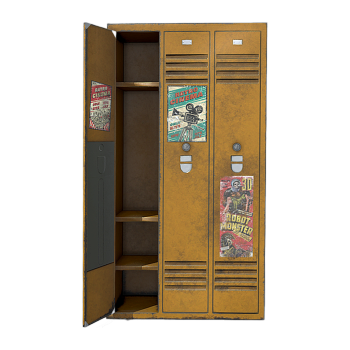 Campus metal three open storage cabinet