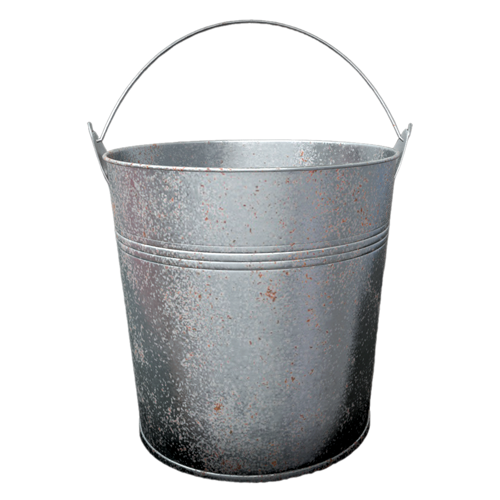 Tin water bucket