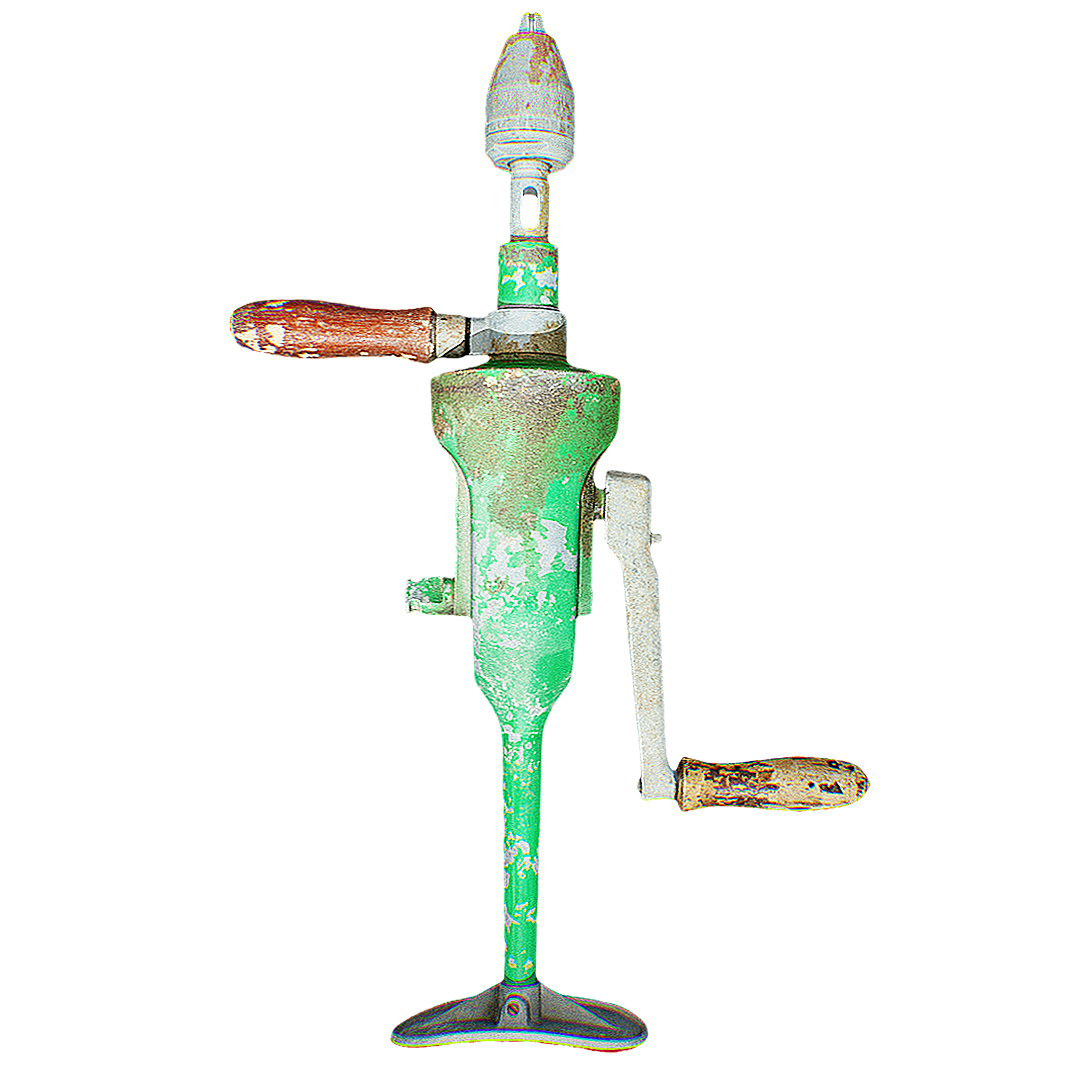 Antique manual drilling tool