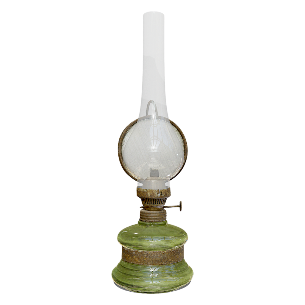 19th century British kerosene lamp