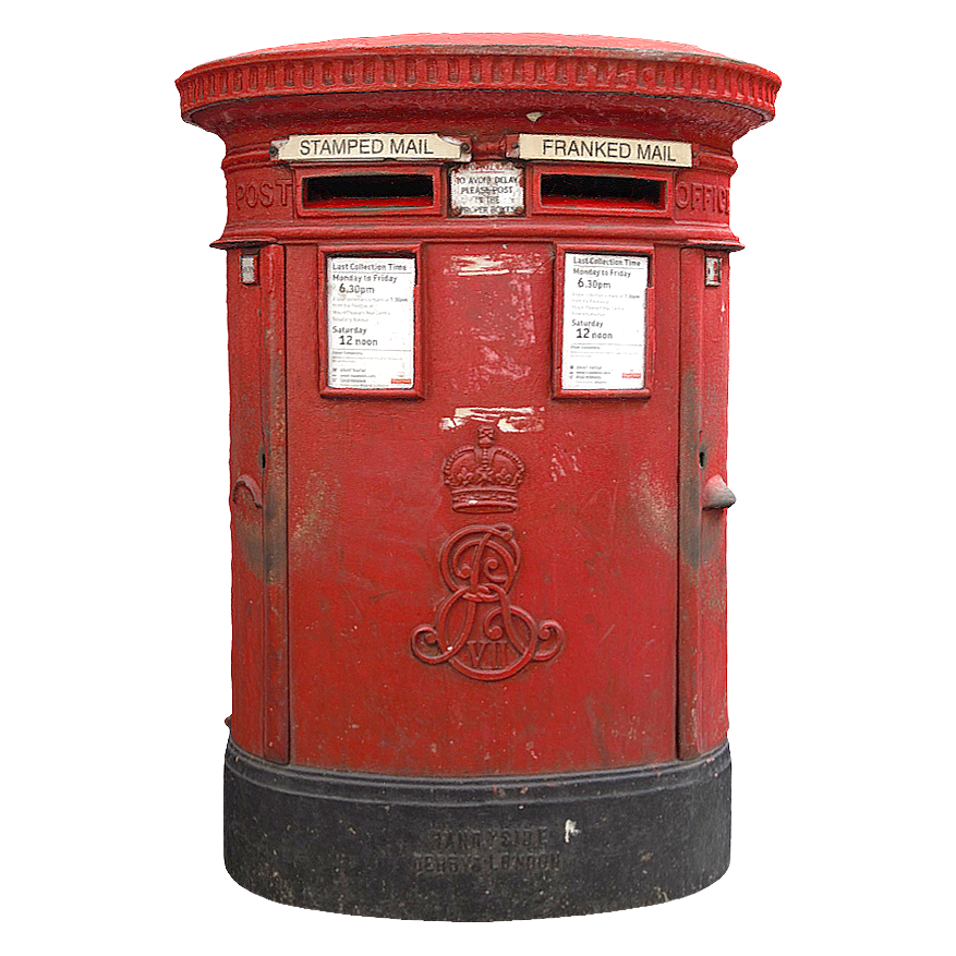 The red twin mailbox on Northumberland Avenue in London