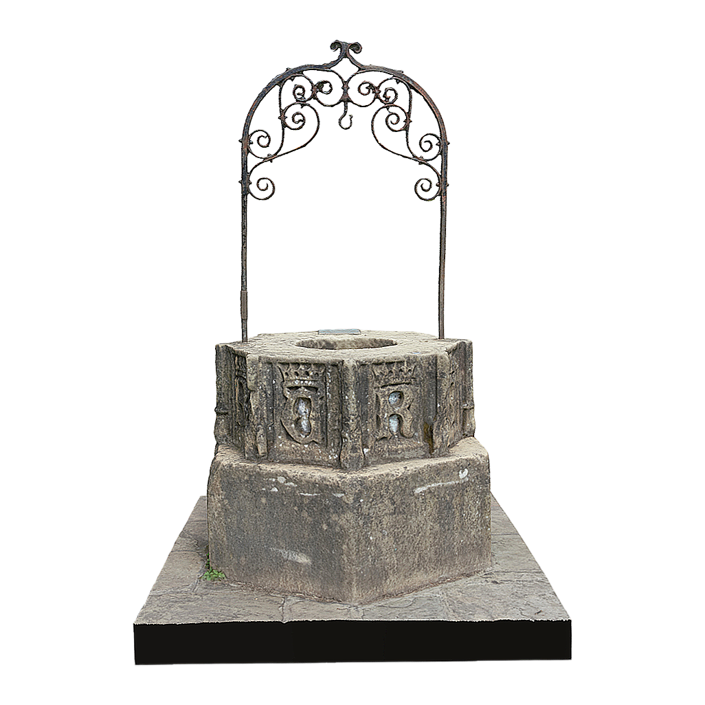 The wellhead made of stone carvings in the former British House of Commons