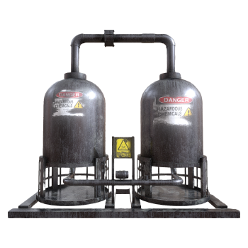 Industrial chemical storage tanks