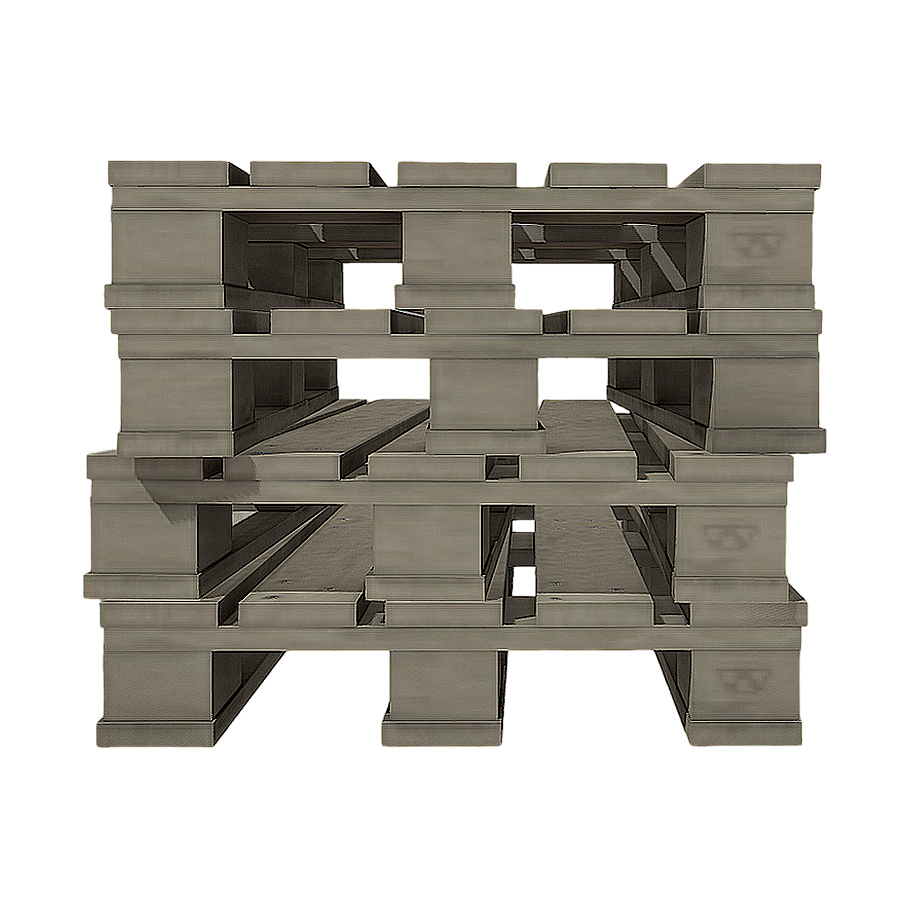 3D model of packing tray stack