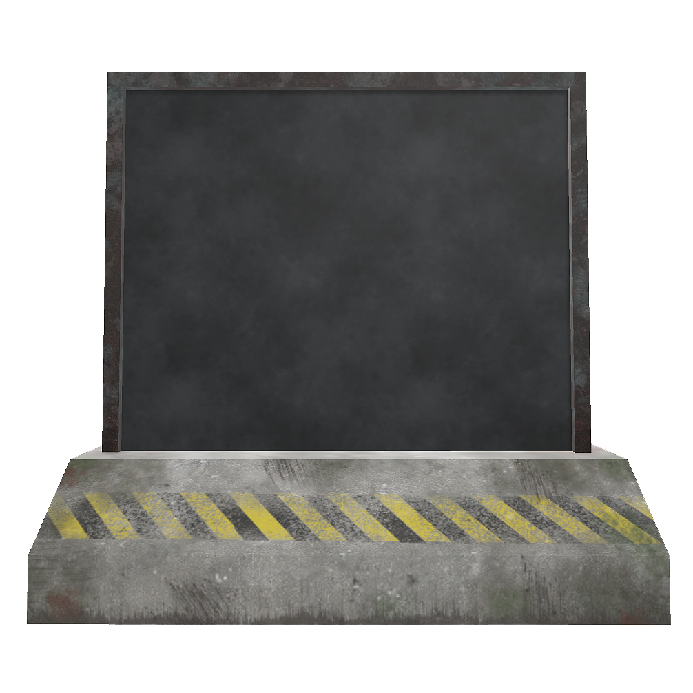 GLB model of metal isolation wall