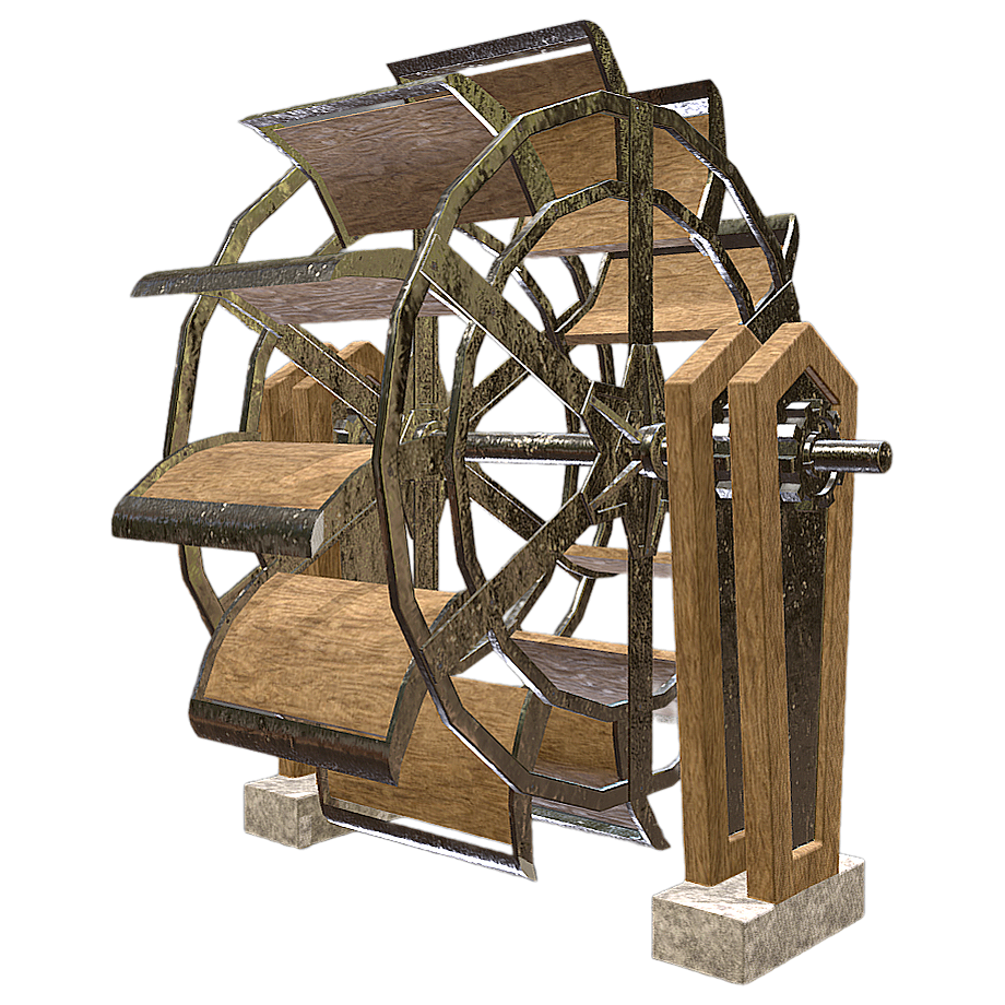 3D model of waterwheel