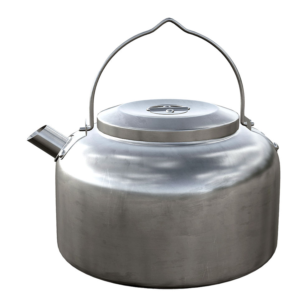Old style metal kettle FBX model