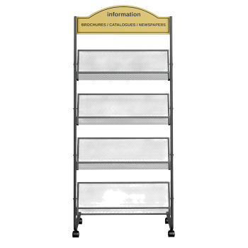 Floor standing brochure rack and magazine rack