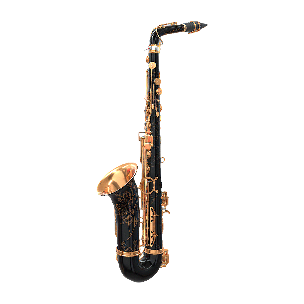 Black copper saxophone 3D model