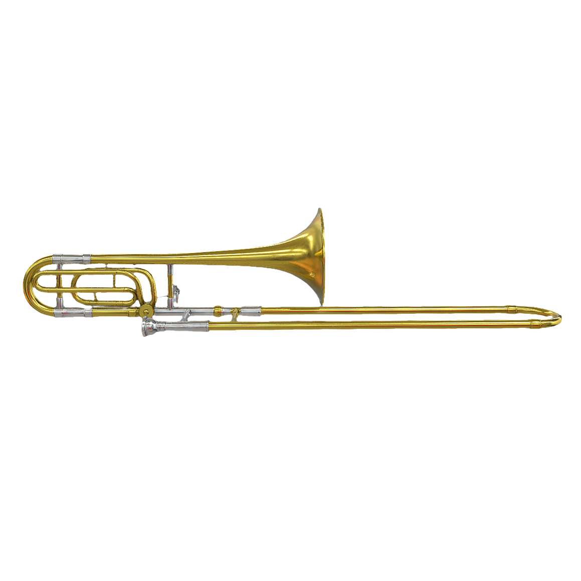 Brass bass trombone FBX model
