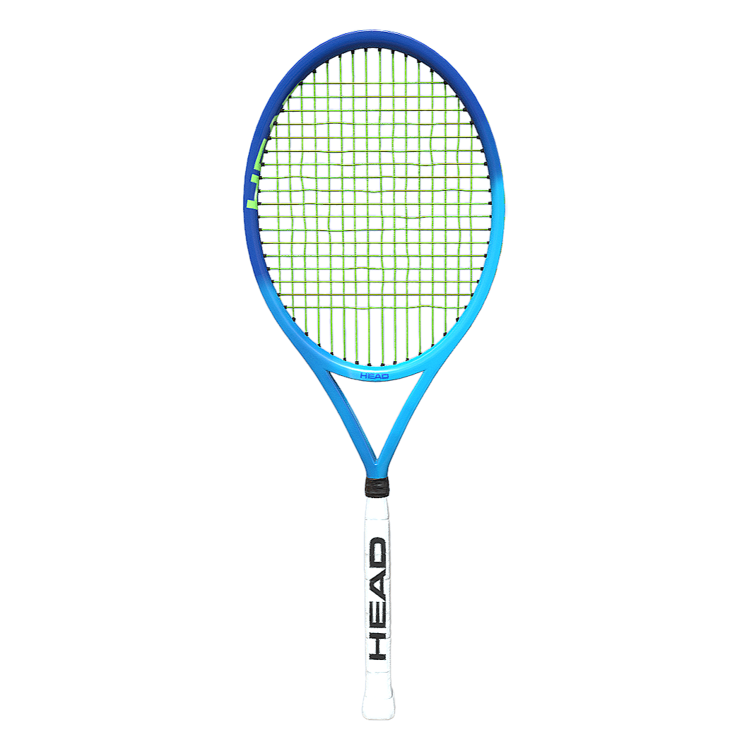 Blue and white tennis rackets for competitions