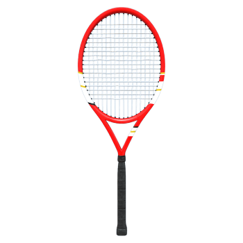 Black and red tennis racket for competition