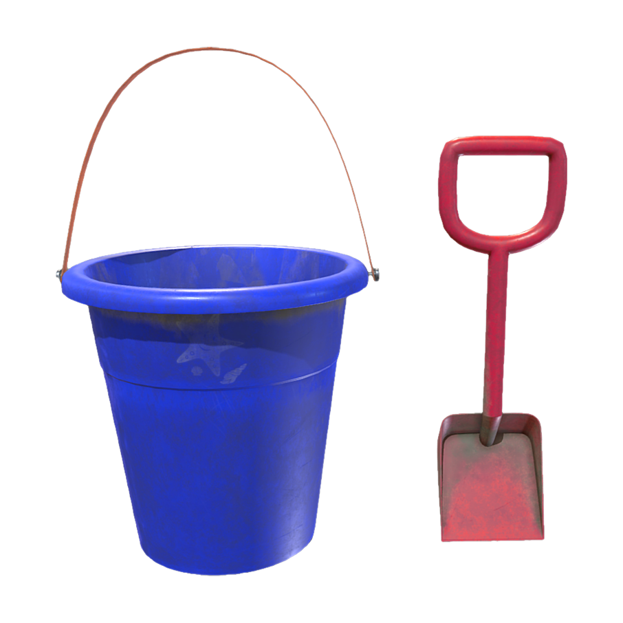 GLTF beach children's toy model