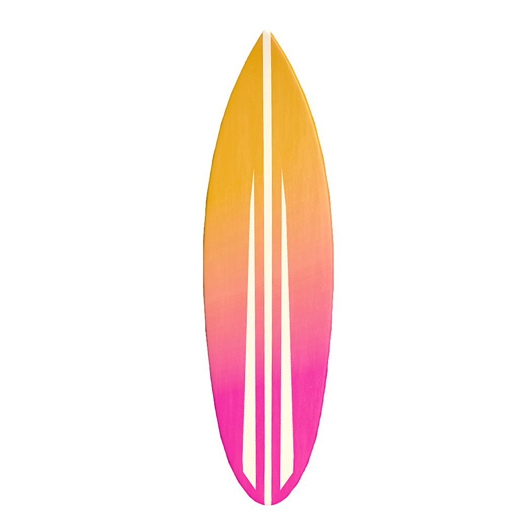 Gradient Color Summer Surfboard