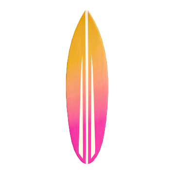 Gradient Color Summer Surfboard