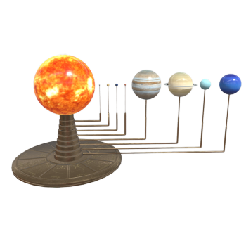 A moving solar system model (3D demonstration animation)