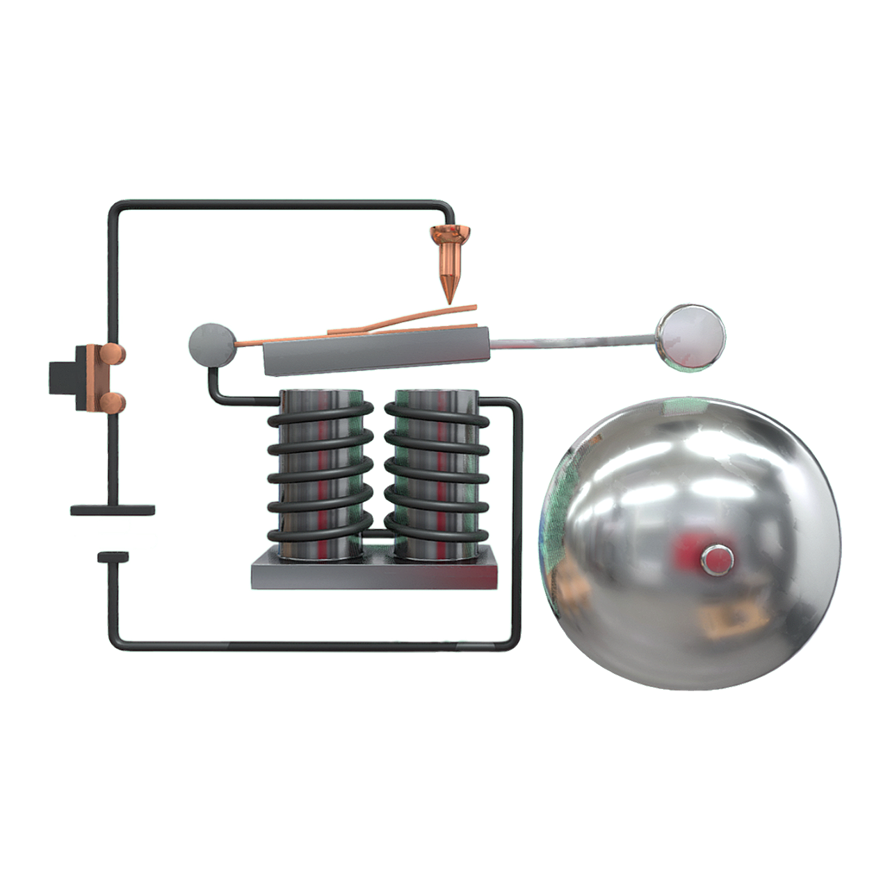 The Principle of Electric Bell (3D Experimental Animation)