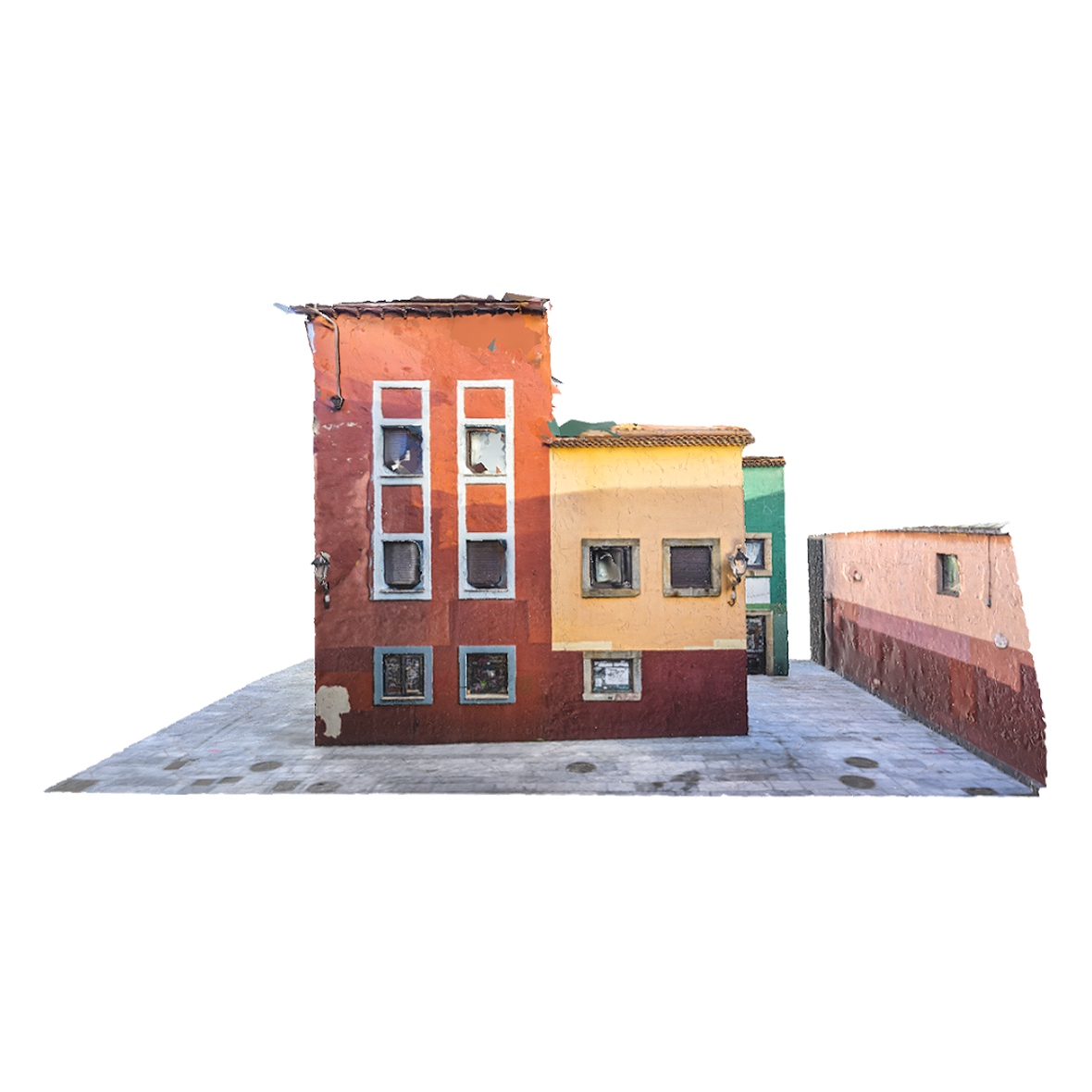 A brand new architectural complex (3D scanned street view)