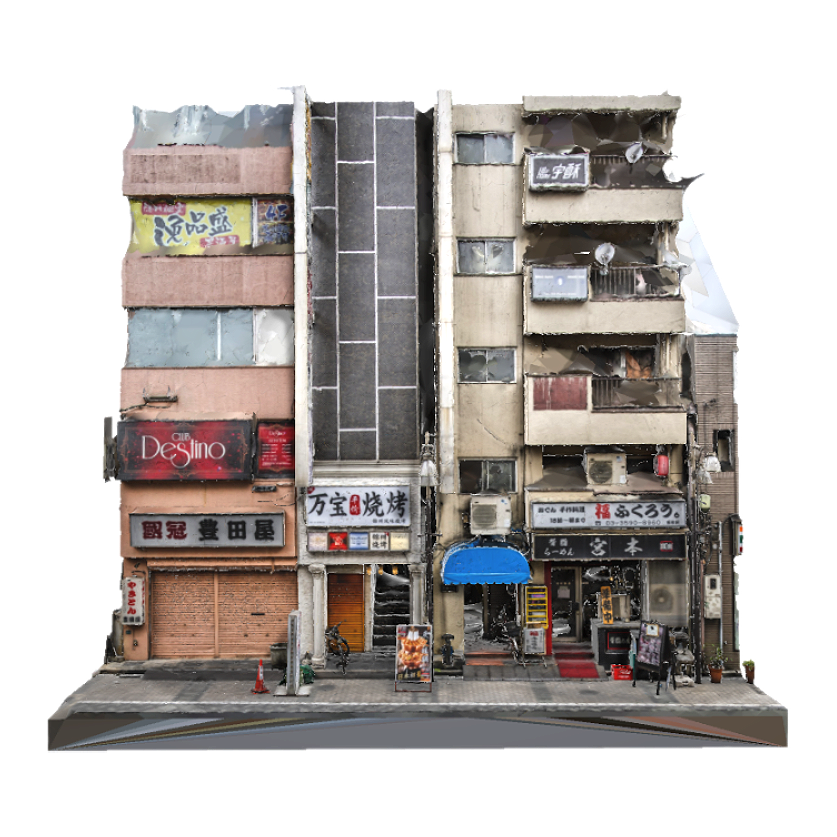 Shinjuku Old Commercial Street Houses (3D Scanning Street View)