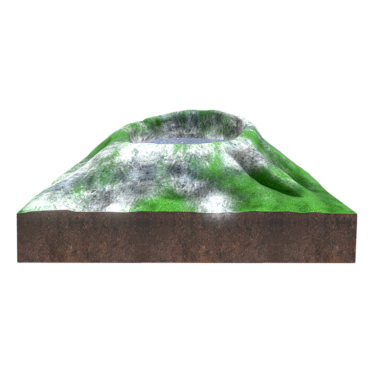 Volcanic Lake Geomorphic Structure