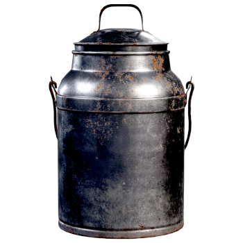Vintage metal milk jug