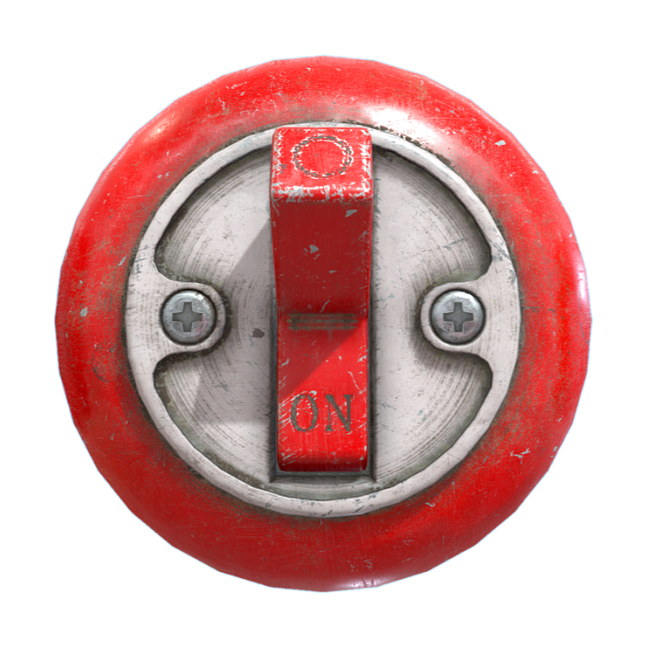 British retro red paint switch